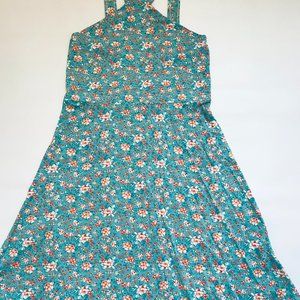 Opcao sleeveless summer floral blue dress Size M